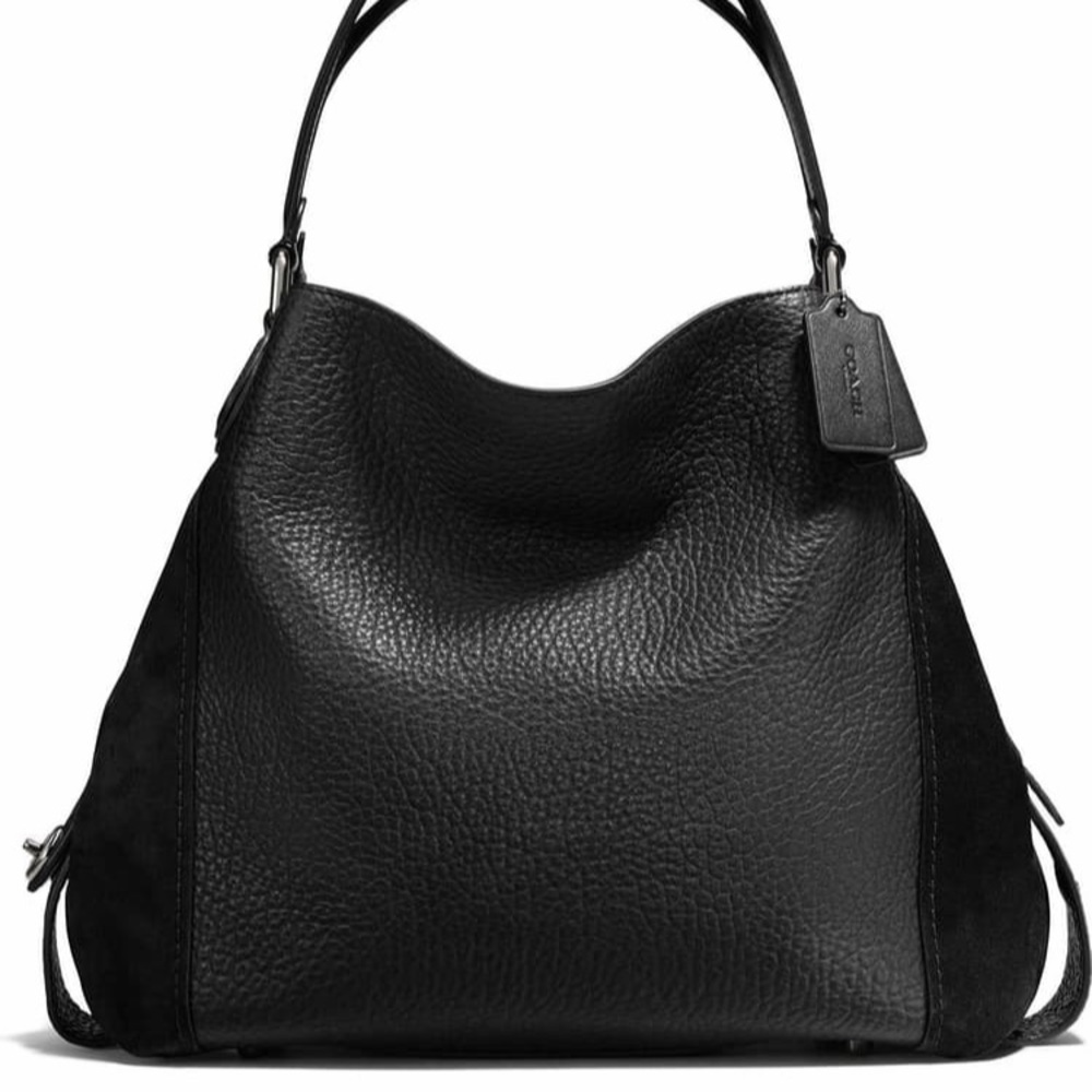 Coach Edie 42 mixed leather and suede shoulder bag